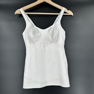 Ruby Ribbon Lace Cami Size 38/US Large/12 Shapewear Adjustable Slimming White